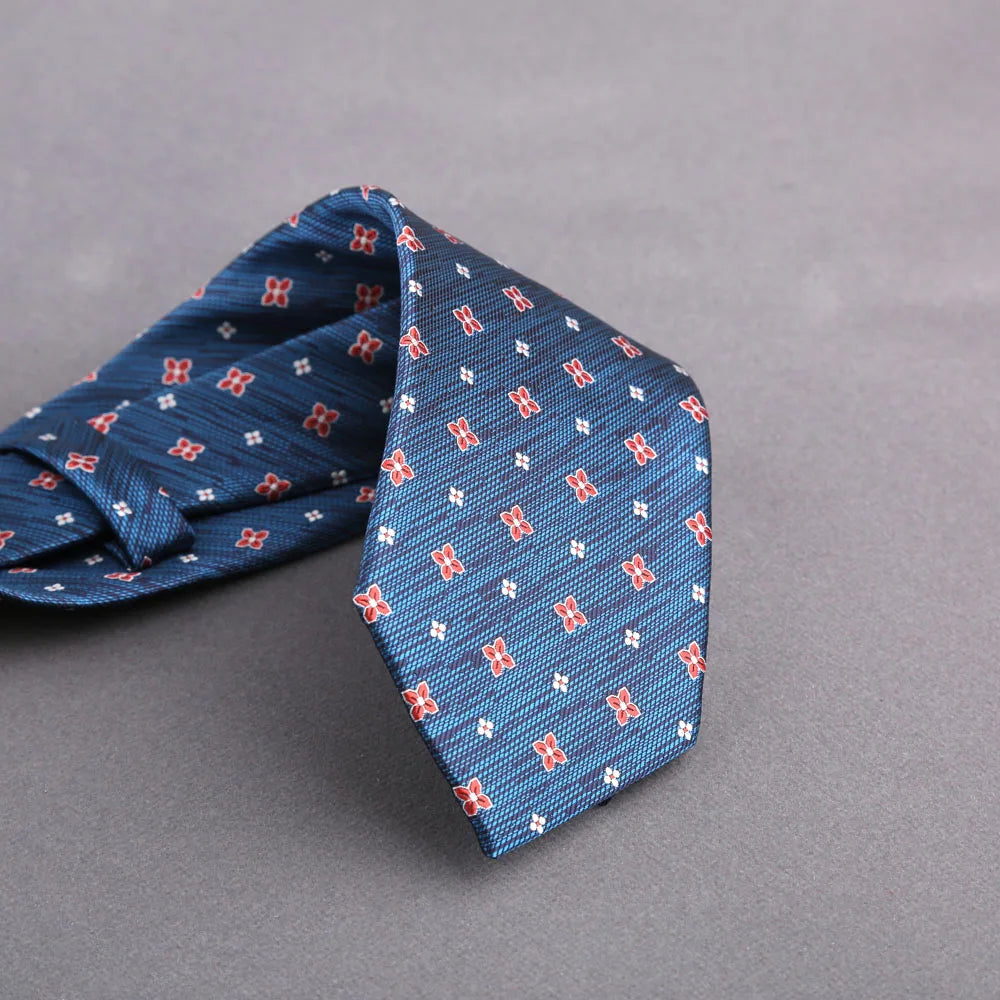 Luxury Mens Floral Dot Stripes Neck Tie For Man Groom Jacquard Woven Necktie For Business Wedding Party Accessories