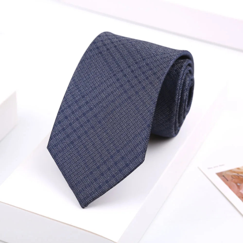 Luxury Mens 8CM Floral Dot Stripes Neck Tie For Man Groom Jacquard Woven Necktie For Business Wedding Party Accessories