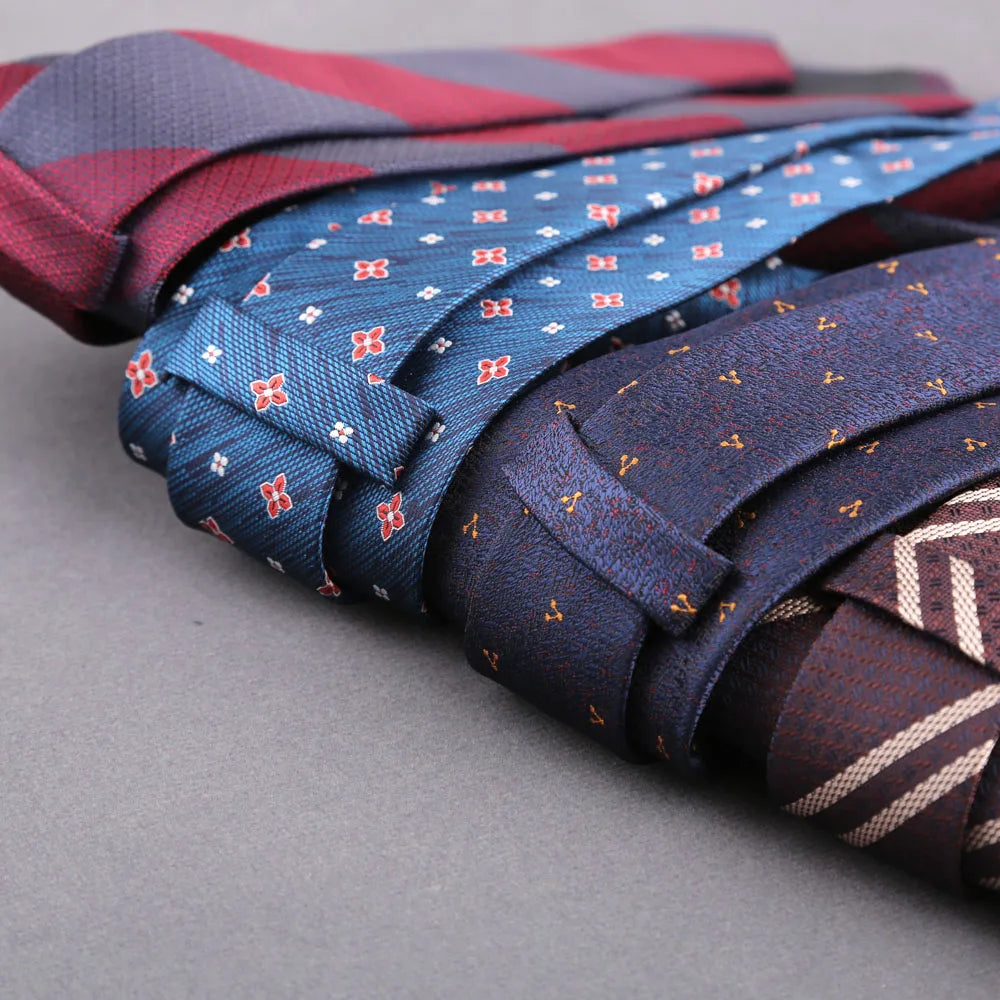 Luxury Mens Floral Dot Stripes Neck Tie For Man Groom Jacquard Woven Necktie For Business Wedding Party Accessories