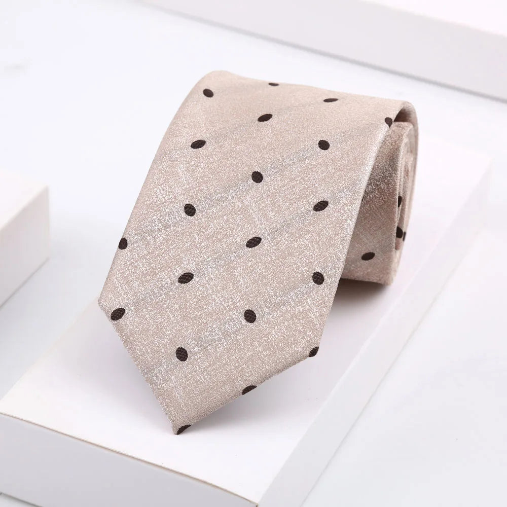 Luxury Mens Floral Dot Stripes Neck Tie For Man Groom Jacquard Woven Necktie For Business Wedding Party Accessories