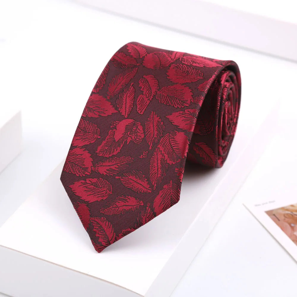 Luxury Mens 8CM Floral Dot Stripes Neck Tie For Man Groom Jacquard Woven Necktie For Business Wedding Party Accessories